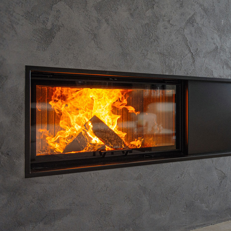 Hoxter Wood Fires Haka Series HAKA 89_45 Built In Front Element 4 Gas Fires Element 4 Modore 100