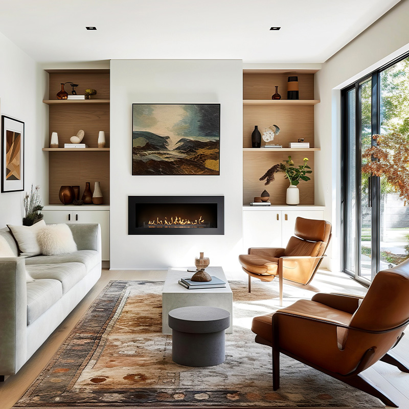 Planika Bioethanol Fireplaces Planika FLA4_4+ 590 SS Element 4 Gas Fires Element 4 Modore 100