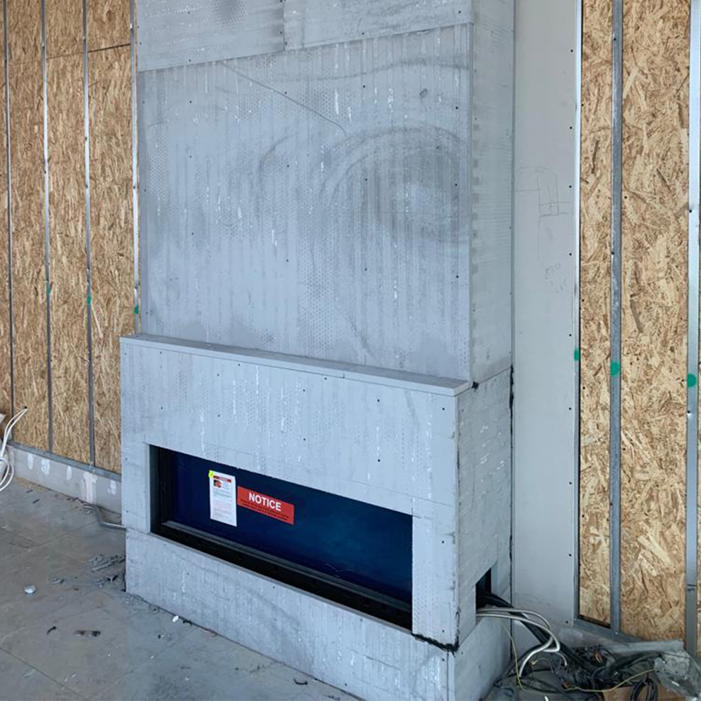Heavily Stained Carrara Marble Mantel Image 1
