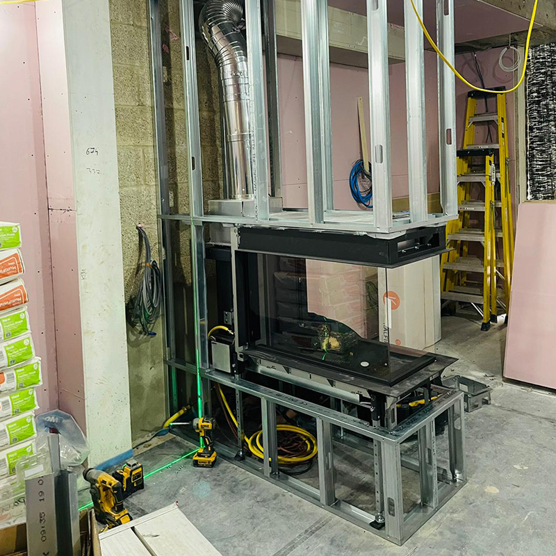 Stud Framework for Flue Protection