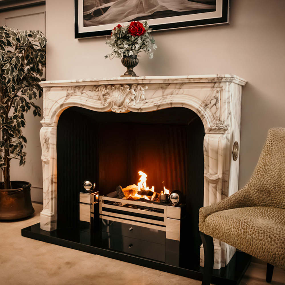 Marble Fireplace Square